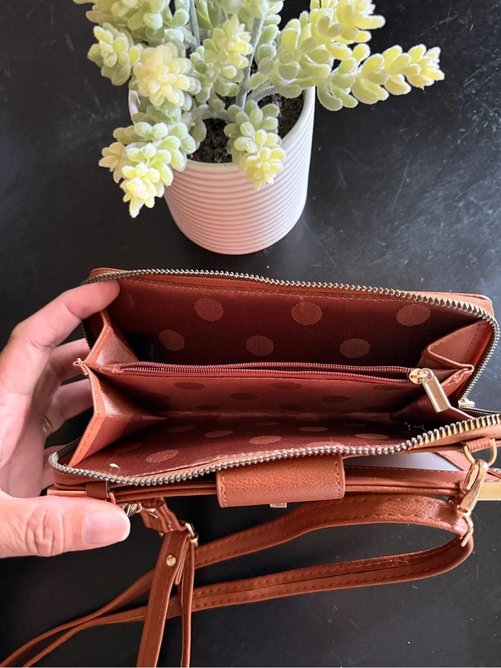 Classic Convertible Crossbody Bag in Brown